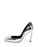 Metallic d'Orsay Trompette Pump, Silver