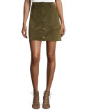 The Suede Naval Skirt, Green