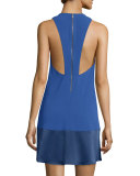 Daralee Paneled Racerback Mini Dress, Blue