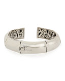 Bamboo Silver Cuff Bracelet, Size M