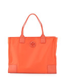 Ella Packable Nylon Tote Bag, Sea Coral