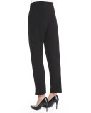 Slim Ponte Ankle Pants, Black 