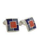 Multi-Square Cuff Links, Orange