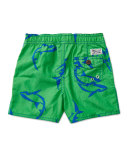 Shark Swim Trunks, Green, Size 9-24 Months