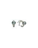 Luna Half-Hoop Tahitian Pearl Earrings