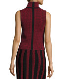 Patel Printed Sleeveless Turtleneck