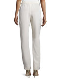 Silk Straight-Leg Pants