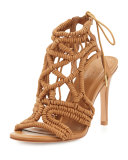 Aria Woven Strappy Sandal, Cuoio