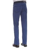 5-Pocket Stretch-Cotton Trousers, Navy 