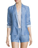 Merci Chambray Linen Shorts