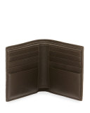 Intrecciato Crocodile-Inset Wallet, Brown