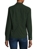 Barry Cotton Oxford Shirt, Emerald Green