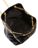 Emmanuelle Sequined Baby Bucket Bag, Black