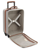 Men's Leather & Wool-Cashmere Trolley Suitcase, Tan/Gray