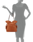 Flamenco Knot Bucket Bag, Tan