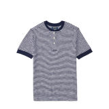 Waffle-Knit Cotton Henley