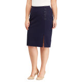 Lace-Up Pencil Skirt
