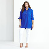 Lace-Up Crepe de Chine Tunic