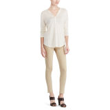 Whipstitched Linen Tunic Top