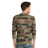 Camo Cotton V-Neck Cardigan