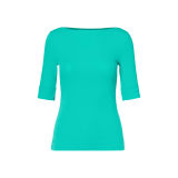 Stretch Cotton Boatneck Tee