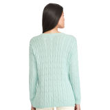 Cable-Knit Side-Slit Sweater