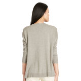 Cotton-Blend V-Neck Sweater