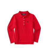 Stretch Mesh Long-Sleeve Polo