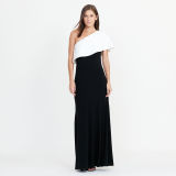 Jersey One-Shoulder Gown