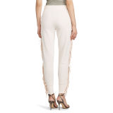 Leather-Fringe Fleece Jogger