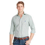 Slim Plaid Cotton Poplin Shirt