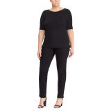 Stretch Cotton Boatneck Tee