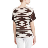 Geometric-Print Jersey Top