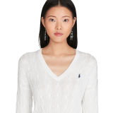 Cable-Knit V-Neck Sweater