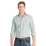Slim Plaid Cotton Poplin Shirt