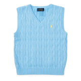 Cable-Knit Cotton Sweater Vest