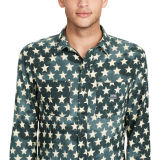 Star-Print Cotton Workshirt