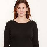 Cotton Zip-Shoulder Top