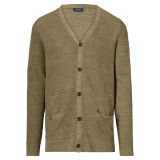 Linen-Silk V-Neck Cardigan