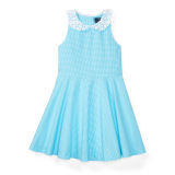 Gingham Cotton Poplin Dress