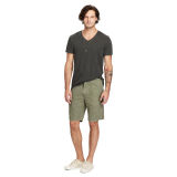 Cotton Canvas Cutoff Short