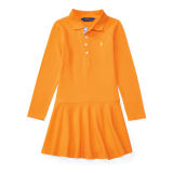 Stretch Long-Sleeve Polo Dress