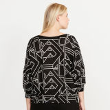 Geometric-Print Sweater