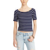 Striped Stretch Jersey Top