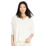 Cotton-Blend V-Neck Sweater