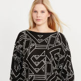 Geometric-Print Sweater