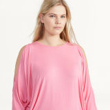 Cutout-Shoulder Jersey Top