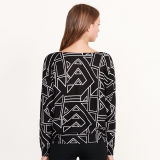 Geometric-Print Sweater