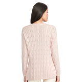 Cable-Knit Side-Slit Sweater