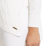 Cable-Knit V-Neck Sweater